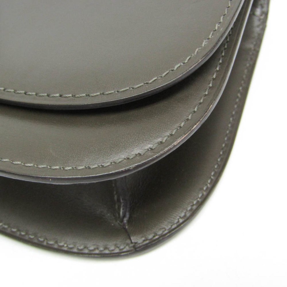 Moynat Women's Leather Shoulder Bag Dark Khaki - Picture 5 of 10